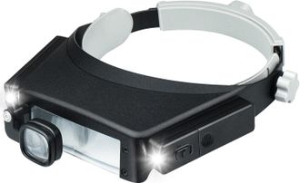 OEM Lupa Frontal Con Luz Led, Lupa Frontal De 1,5x, 3x, 6x Y 8x Para Manipular Y Sujetar Joyas, Trabajos, Mantenimiento Y Aficiones Creativas