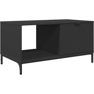 vidaXL Mesa de Café Negro 90 x 49 x 46 cm Madera contrachapada vidaXL