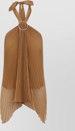 Max Mara pianoforte valzer off shoulder halterneck top