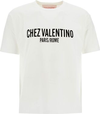 Valentino Garavani Mens White Cotton T-shirt - Ivory - Size X-Large