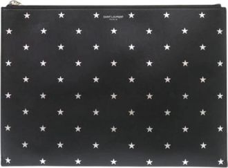 Saint Laurent Pre-owned Vintage Clutch Bag - unisex - Vintage Clutch - Zwart - ONE Size - Leer - Vintage