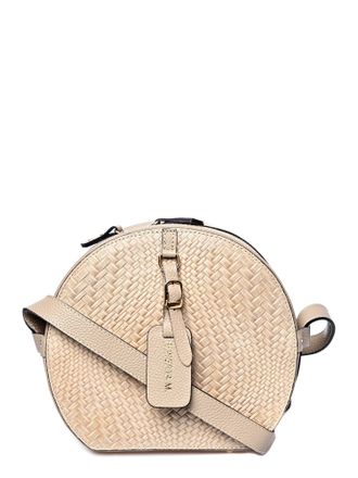 Roberta M Beige Rundleer Tas