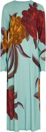La DoubleJ LA Double J Floral-print Stretch-jersey Midi Dress - Blue - XL (UK16 / XL)