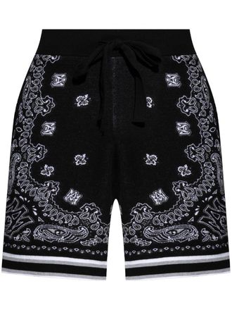 Amiri Bandana cotton shorts - Black