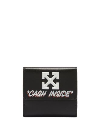 Off-white Quote-motif Jitney wallet - Black