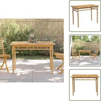 vidaXL Tavolo da pranzo rustico - vidaXL Tenda da Pranzo da Giardino 110x55x75 cm in Bamb&ugrave; - Tavolo da pranzo da patio
