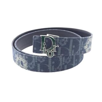 Dior Pre-owned Denim Tears reversible canvas leather belt - Heren - Pre-owned - Blauw - Maat: ONE Size Denim