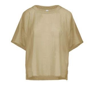 Bomboogie Blusa oversize de voile de lyocell - Blouses & Shirts - Mujer - Beige - M