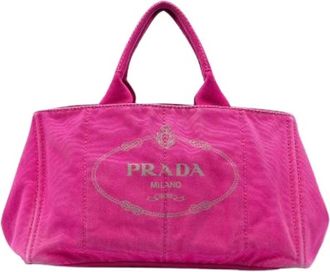 Prada Pre-owned Canvas Satchel - Dames - Vintage Shopper - Roze - ONE Size - Vintage