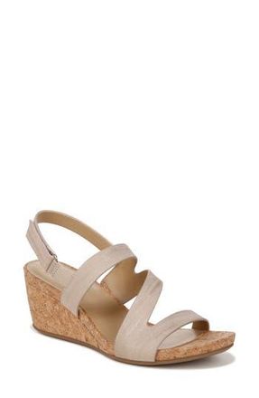 Naturalizer Adria Strappy Wedge Sandal in Fawn Beige at Nordstrom Rack, Size 10
