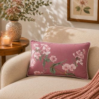 KASANOVA Cuscino divano rosa 30x50 cm fiori
