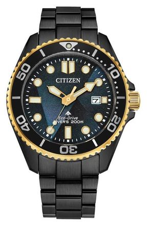 Citizen Promaster Dive Light Eco-Drive Automatic Bracelet Watch, 40.6mm in Gray at Nordstrom