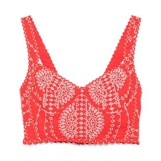Charo Ruiz Ibiza Sleeveless Tops, female, Red, Size: XS Goldie Top