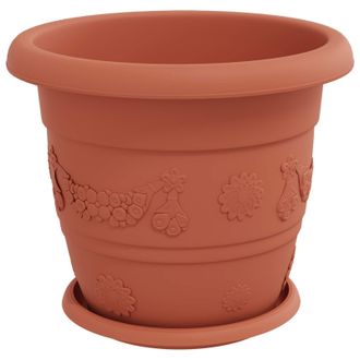 vidaXL Macetas 24 Pcs Rojo Ladrillo &Oslash; 30 X 25 Cm Pl&aacute;stico Vidaxl