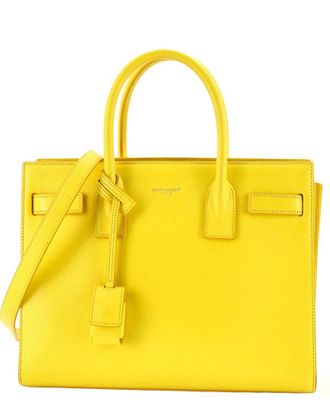 Saint Laurent Yellow Leather Sac De Jour Bag Baby (Authentic Pre-Loved)