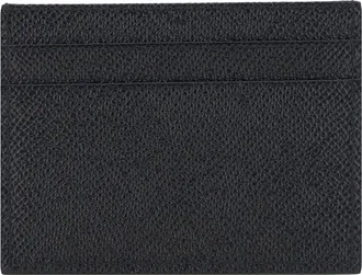 Dolce & Gabbana Womens Leather Cardholder Nero Calf Bos Taurus Wallet