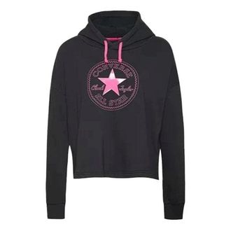 Converse (WMNS) Converse Athleisure Casual Sports hooded Knit Hoodie Black 10017873-A01