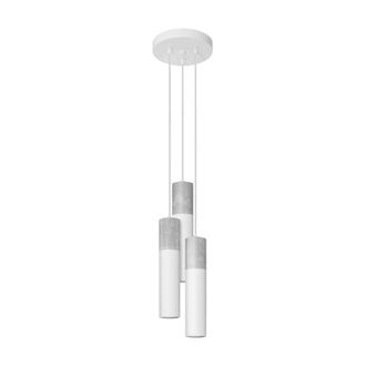 GreenIce Greenice - Sollux Lighting Borgio Plaf&oacute;n Colgante Cluster, Gris, Blanco, 3x Gu10