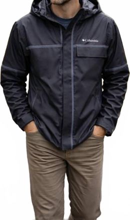 Columbia Coral Ridge Odx Rain Jacket In Charcoal Black