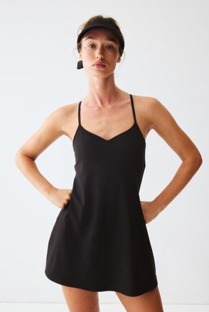 H&M Tennis Dress With Softmove in Black at Nordstrom, Size Medium