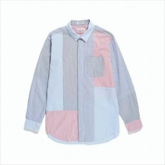 Engineered Garments Patchwork Long-Sleeve Shirt With Classic Collar