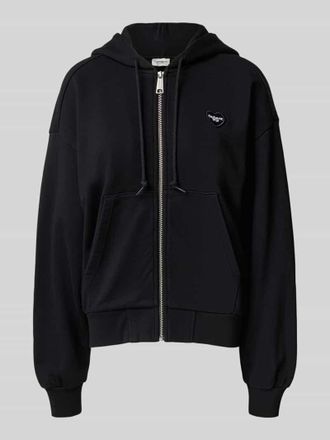 Carhartt Work in Progress Sweatjacke mit Label-Stitching in Black, Gr&ouml;&szlig;e M