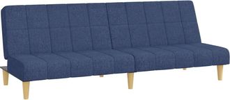 vidaXL Sof&aacute; Cama De 2 Plazas Tela Azul Vidaxl