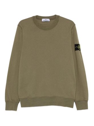 Stone Island Sweatshirt Crewneck In Green Cotton