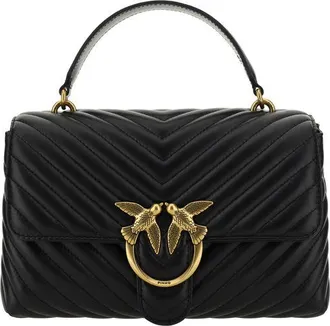 Pinko Calf Leather Bos Taurus Womens Handbag