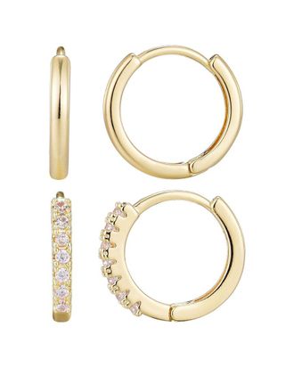 Adornia Adornia 14K Plated Cz Earring Set