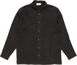 Mazine Classic Linen Shirt Hemd f&uuml;r Herren | schwarz