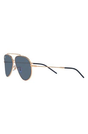 Ray-Ban Reverse 62mm Oversize Aviator Sunglasses in Dark Blue at Nordstrom
