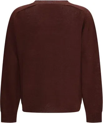 Our Legacy Mens Bordeaux Linen Sweatshirt Clothing