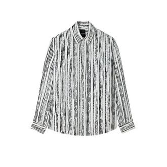 Patrizia Pepe Overhemden, Heren, Veelkleurig, L, Camicia Wit & Zwarte Strepen