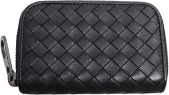 Bottega Veneta Pre-owned Wallets, male, Black, Size: ONE SIZE Pre-owned Intrecciato Leather Coin Case