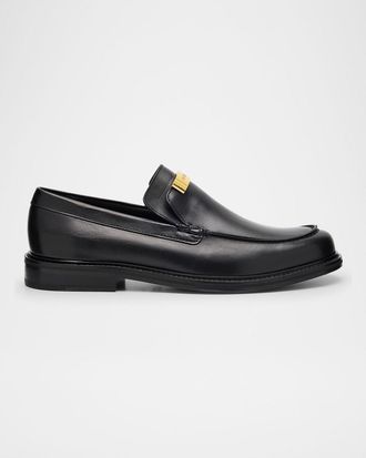 Moschino Mens Calfskin Leather Loafers