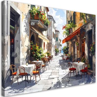 Feeby Impresi&oacute;n De Imagen, Caf&eacute; Italiano Con Vistas Al Mar, 100x70