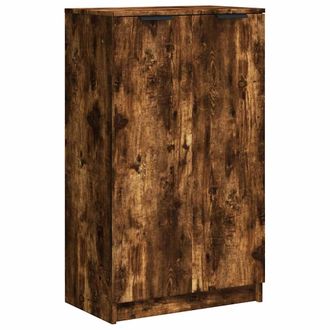 vidaXL Vidaxl - Mueble Zapatero Madera Contrachapada Roble Ahumado 59x35x100 Cm