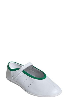 adidas Stan Smith Lo Ballet Sneaker in Ftwr White/Ftwr White/Green at Nordstrom, Size 5.5