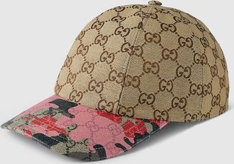 Gucci GG Canvas Baseball Hat, Size XXL, Beige, GG Canvas