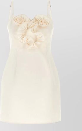Magda Butrym cotton ruffled sweetheart neck mini dress
