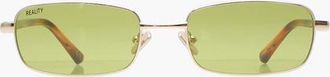 Reality Eyewear Vibes Town Sunglasses in Gold Olive at Nordstrom