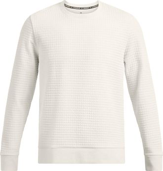 Under Armour Mens Unstoppable Crew Neck Ribbed Collar Long Sleeve Sweater in White - Size X-Large