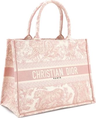 Dior Book Embroidered Canvas Medium tote bag - Roze
