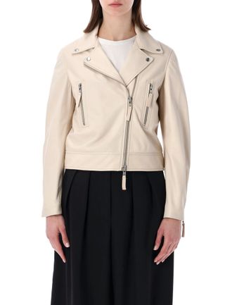 s.w.o.r.d Asymmetrical Zip Leather Biker Jacket
