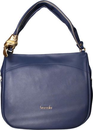 Braccialini Greta Schoudertas - Dames - Tassen - Blauw - Maat: ONE Size Leer