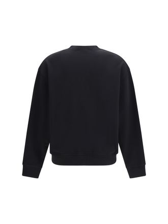 Palm Angels Mens Neck Logo Sweatshirt Black Red Cotton; Elastane Sweatshirts Sweater