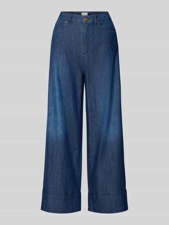 Seductive Wide Leg Jeans in verk&uuml;rzter Passform Modell VELINA in Blau, Gr&ouml;&szlig;e 32