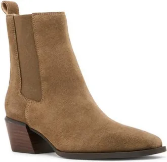 Blondo Dusi Leather Chelsea Bootie in Taupe Suede at Nordstrom, Size 8.5