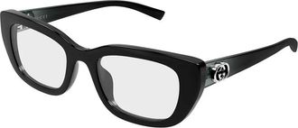 Gucci Demo Cat Eye Ladies Eyeglasses GG2027O 001 52